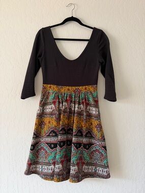 Maeve Multicolor Scoop-Neck Dress